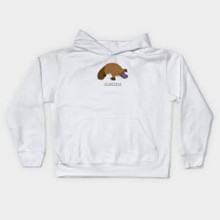 Adorable Brown Platypus Kids Hoodie